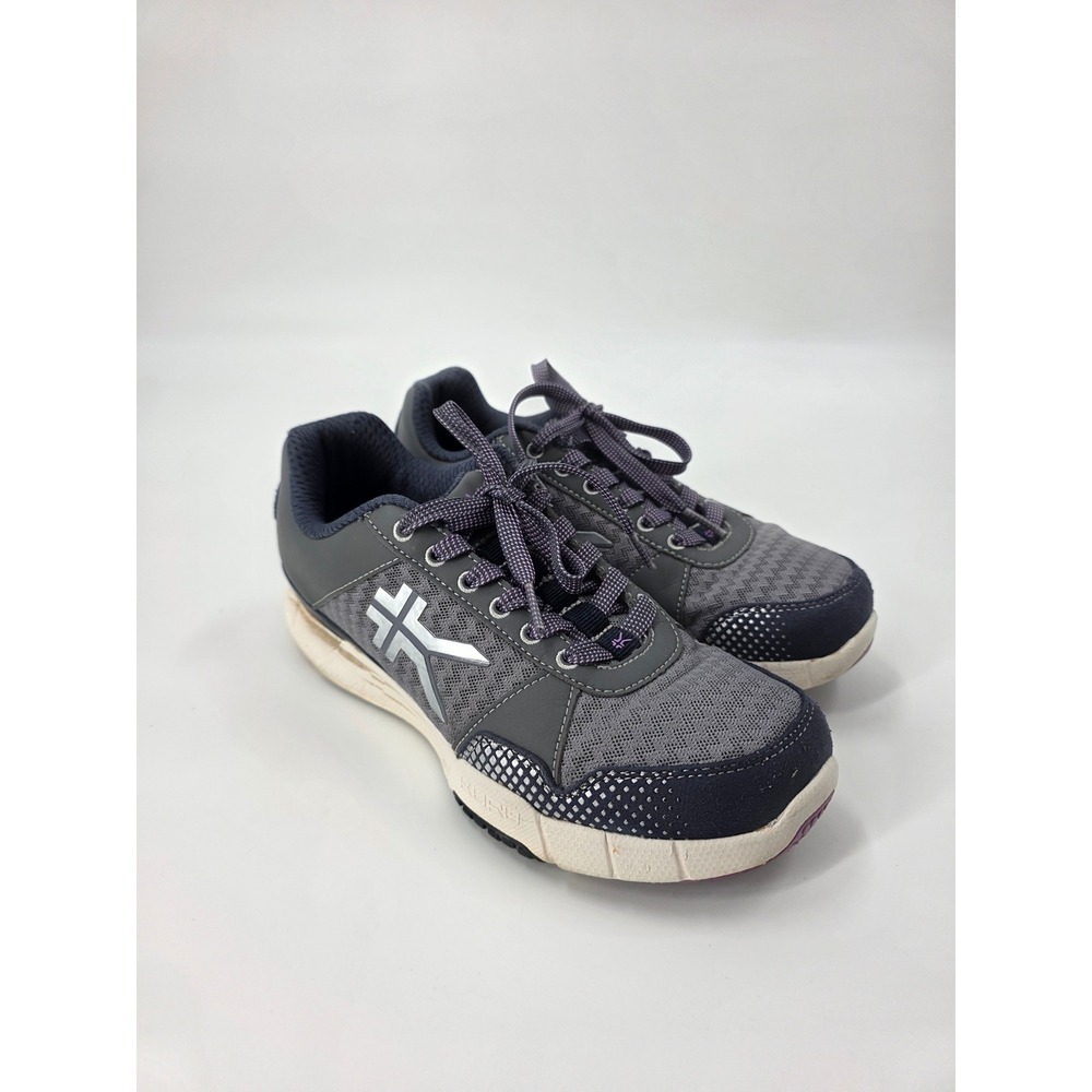 Kuru Quantum Womens Walking Shoes Grey Purple Mesh Sneakers 201323 Size 6